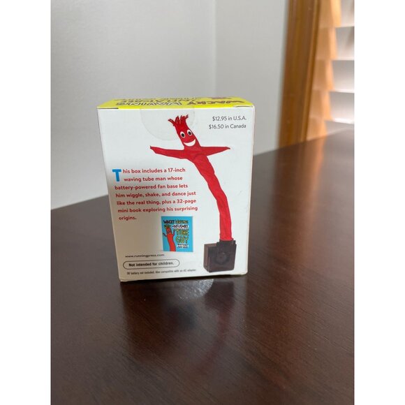 Wacky Waving Inflatable Tube Guy With Fan & Mini Book - 17" Tall - Picture 4 of 5